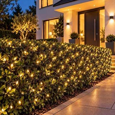 480'er Lichterkette LED's Innen und Außen warmweiß Kabel Dunkelgrün 33m
