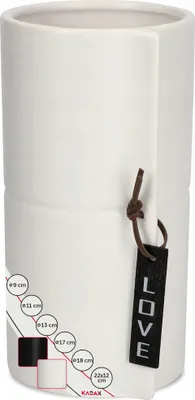 Obrázek produktu pro KADAX "Lemps" květináč, keramický květináč, bílý, 9 cm