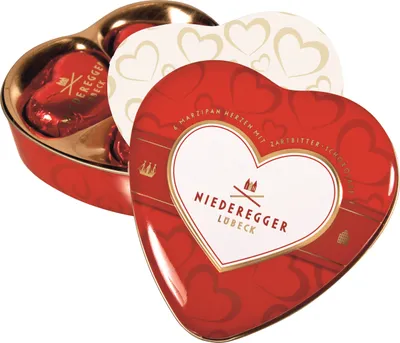 Produktbild von Niederegger Marzipan Herzen Geschenkdose 75g