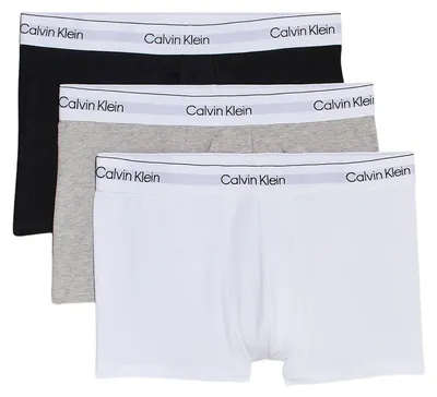 Image de Calvin Klein boxer 3 pack icon Coton stretch trunks black / grey heather / white hommes