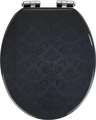 Image de WENKO SIÈGE WC Bellevue Abaissement automatique Couvercle WC Lunettes MDF Ornements