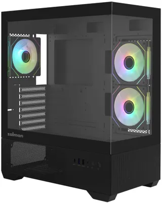 Obrázok produktu pre Zalman CHRONIX BLACK, Midi Tower, PC, Čierna, ATX, micro ATX, Mini-ITX, Plast, Oceľ, Temperované sklo, Multi