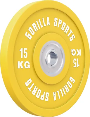 Produktbild von GORILLA SPORTS® Hantelscheiben - 50 mm, 15 kg, Einzeln, Gusseisen, Gummi - Bumper Plates, Gewichte Hantel, Olympia, Gewichtsscheiben, Weight Plates