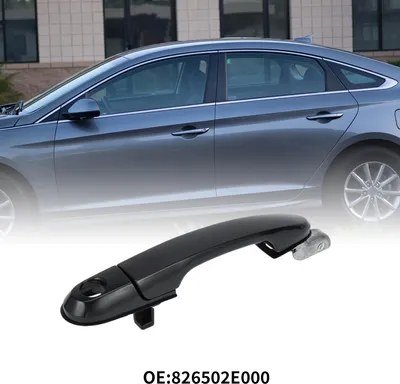 Image de Poignées De Porte Extérieure Avant Gauche Pour Hyundai Tucson 2005-2009 En Abs Noir, 1 Pièce