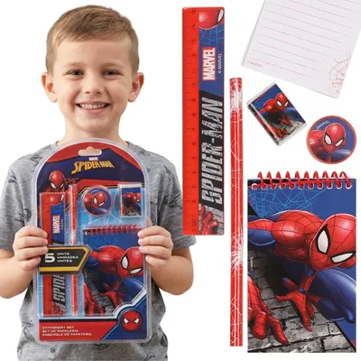 Produktbild von MARVEL Spider-Man Schulset für Jungen, 5-teiliges Schulzubehör-Set