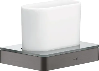 Produktbild von AXOR Universal Softsquare Zahnputzbecher Brushed Black Chrome, 42834340