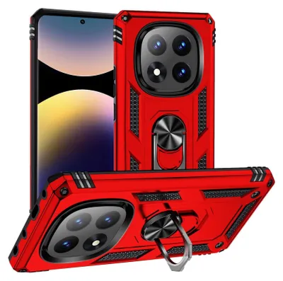 Produktbild von Armor Shield Handyhülle für Xiaomi Redmi Note 14 Pro Plus 5G Hülle Ultra Hybrid Case Handy Schutzhülle, Rot