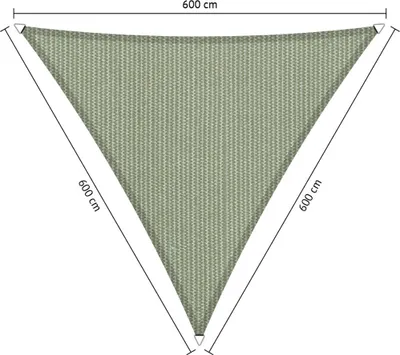 Immagine prodotto di SHADOW COMFORT 6 x 6 x 6 m Tenda da sole triangolare Moonstone Green Same-sided