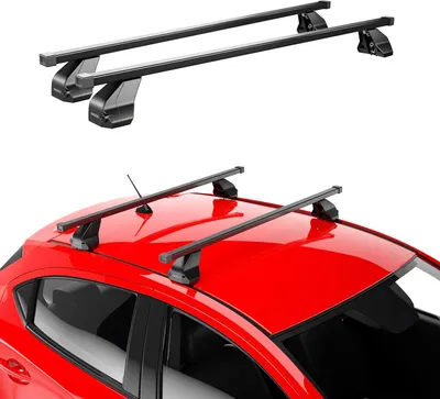 Productafbeelding van Menabo Stahl bagagedrager, dakdrager voor Citroen C6 (2005-2012), zwart, 2-delig