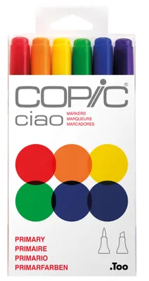 Produktbild von COPIC Marker ciao 6er Set "Primary"