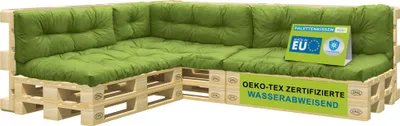 Produktbild von Pillows24 - Polštáře na palety odolné proti vodě a UV záření - SADA 8 | Polštáře na europalety 120x80 - Nábytek z palet - Venkovní/venkovní, Lemon