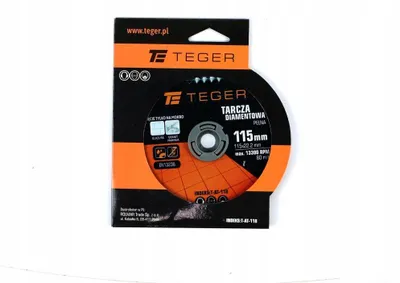 Obrázok produktu pre Tegér diamantová kotúčová píla na mokré rezanie, priemer 115 mm