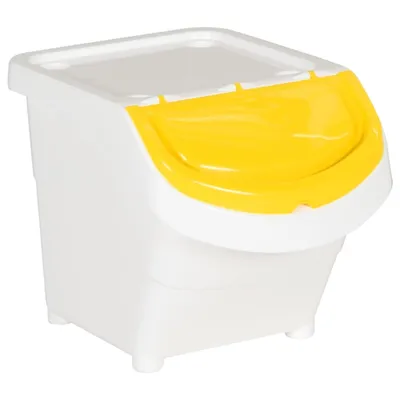 Immagine prodotto di Cestini per Rifiuti Impilabili con Coperchi 3pz Bianchi PP 78 L