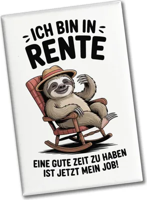 Produktbild von Faultier Ruhestand Souvenir Souvenir Magnet für Rentner