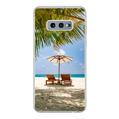 Produktbild von MuchoWow® Handyhülle Schutzhülle Hülle für Samsung Galaxy S10e Strand - Strandkorb - Sonnenschirm Silikon Softcase Handy Hülle - Handy
