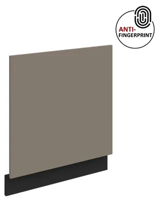 Produktbild von Frontblende für integrierten Geschirrspüler 60 cm ARIA Sandgrau ultra matt + Schwarz matt, hochwertige Fronten mit Anti Fingerprint Beschichtung Küchenzeile Küchenblock