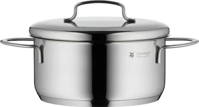 Produktbild von WMF Mini Kochtopf klein 16cm, Metalldeckel Bratentopf 1,5l, Cromargan Edelstahl poliert, Induktion, stapelbar, ideal für kleine Portionen oder Singlehaushalte