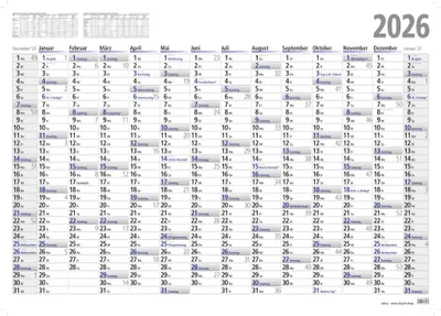 Produktbild von 2026 ADINA Plakatkalender Wandkalender A2 60x42cm Lieferung: gefaltet