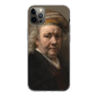 Produktbild von MuchoWow® Handyhülle Schutzhülle Hülle für iPhone 13 Pro Max Selbstbildnis - Gemälde von Rembrandt van Rijn Silikon Softcase Handy Hülle - Mobiltelefon