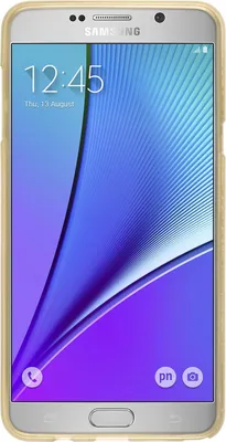 Produktbild von PhoneNatic Case kompatibel mit Samsung Galaxy Note 5 - gold Silikon Hülle brushed + 2 Schutzfolien