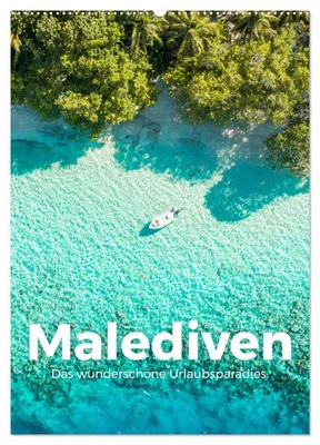 Produktbild von Malediven - Das wunderschöne Urlaubsparadies. (Wandkalender 2027 DIN A2 hoch), CALVENDO Monatskalender