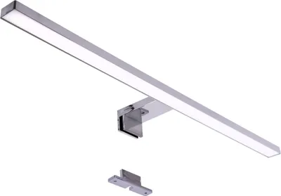 Produktbild von Maxkomfort LED Spiegelleuchte Badleuchte Schminklicht Aufbauleuchte Schrankleuchte in chrom eckig neutralweiß 8W IP44