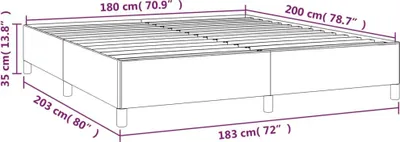 Zdjęcie produktu dla Rama Łóżka, Ciemnobrązowa, 180 X 200 Cm, Obita Tkaniną Lumarko!