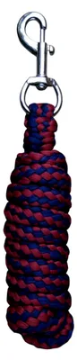 Produktbild von Halfterleine Soft Standard mit silbernem Karabiner, Farbe: Bordeaux-Navy