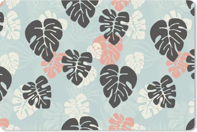 Produktbild von MuchoWow® Schreibtischunterlage Blätter - Monstera - Hawaii - Muster 60x40 cm - XXL Mauspad - Großes Mauspad