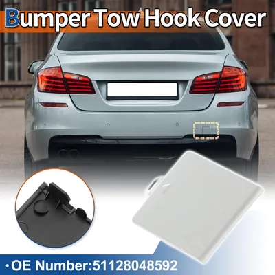 Image de Cache De Crochet De Remorquage De Pare-Chocs Arriššre Droit De Voiture En Blanc pure Pour Bmw SšŠrie 5 F10 F11 M-Sport 2010-2016 No.51128048592 - Pack De 1