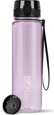 Produktbild von uberBottle crystalClear Trinkflasche mit Sieb 1000ml / Lilac/ 720DGREE