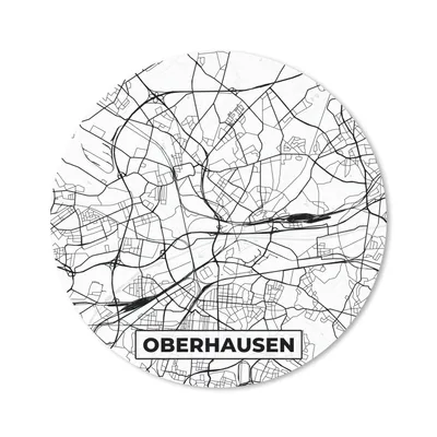 Produktbild von MuchoWow® Mauspad Mousepad Oberhausen - Karte - Stadtplan 50x50 cm - Mousepads - Maus Mat - Pad - Mausunterlage - Vinyl
