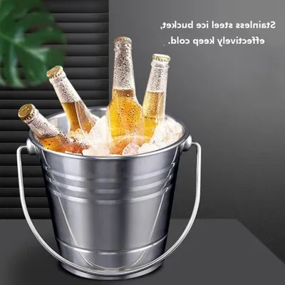 Produktbild von Ijsemmer – Weinkühler für Flaschen – Getränkekühler – Doppelwandig aus Edelstahl – 2,5 Liter – Silber