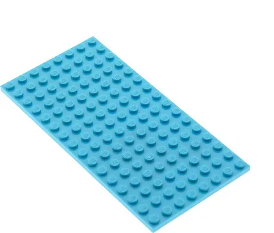 Produktbild von 1x Lego Bau Platte 8x16 hell azur blau beidseitig bebaubar Ninjago 6022010 92438