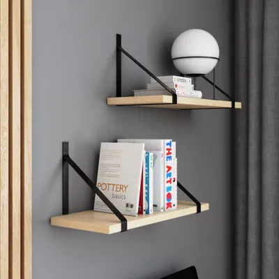 Produktbild von AKKE Ahorn Hängeregal GINO modern LOFT-style LxB: 70x20 cm