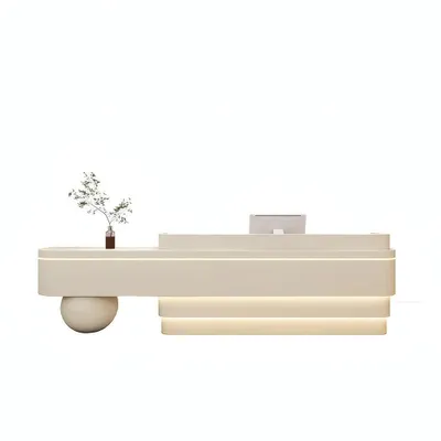 Produktbild von Empfangstresen, Firmen-Rezeption, Kassentresen, Bar, geeignet für Schönheitsstudios, Ateliers und Geschäfte 200×60×100cm【Mise+qiu200】【QXJ200】