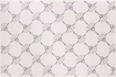 Badmatte Repetition, 50x70 cm, weiß, Baumwolle, Antirutsch
