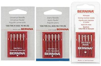 Produktbild von Bernina Nähmaschinennadel-Set Universal 70-90 / Jeans 90-110 / Metafilnadel 80