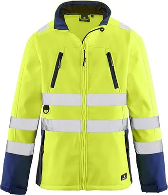 Productafbeelding van 4PROTECT® Signaalgeel/Marineblauwe softshell werkjas PITTSBURGH, maat 4XL