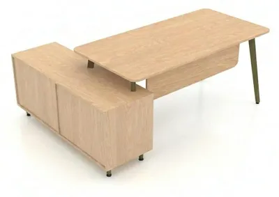 Immagine prodotto di Scrivania da ufficio con spazio contenitivo, stile moderno, aspetto in legno