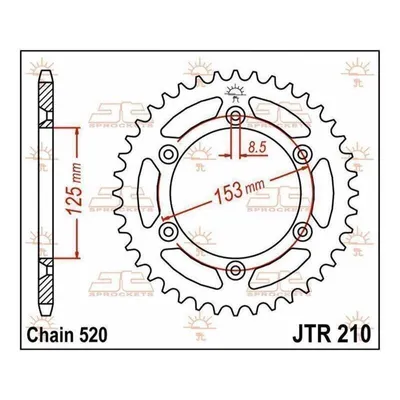 Produktbild von JT Kettenrad 49T 520 JTR210.49