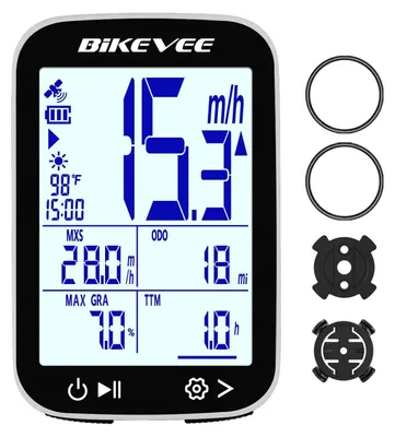 Zdjęcie produktu dla Licznik rowerowy GPS bezprzewodowy - 2,4 cala FSTN - Wodoodporny IPX7 - Bateria 28 godzin