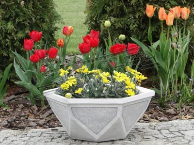 Produktbild von Blumenkübel Pflanz Kübel Dekoration Figur Blumentöpfe Garten Vasen Gefäss 204050