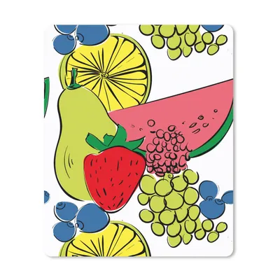 Produktbild von MuchoWow® Mauspad Mousepad Obst - Cartoon - Muster 19x23 cm - Mousepads - Maus Mat - Pad - Mausunterlage - Mauspads - Spielen