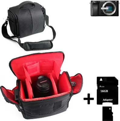 Produktbild von Kompatibel mit Sony Alpha 6100 Kameratasche Fototasche Umhängetasche Schultertasche Zubehör Tasche mit Zusatzfächern, Regenschutz Trennwänden +