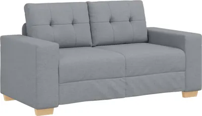 Produktbild von vidaXL Zweisitzer-Sofa Hellgrau 160x77x82 cm Stoff