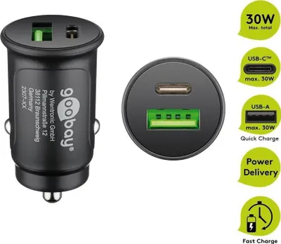 Produktbild von Goobay 59521 Ladegerät für Mobilgeräte Schwarz Auto (59521)