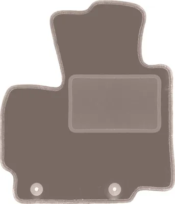 Produktbild von Fahrerfußmatte Velours beige passend für Mitsubishi Space Star II (2013-, Schrägheck) – mit Befestigungen – passgenau