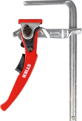 Produktbild von STIER Ganzstahl Hebelzwinge SHZ 160/60, Schnellspannzwinge für Führungsschienen mit 12x8mm Nut, 150mm Spannweite, 70mm Ausladung, 0,5 kg