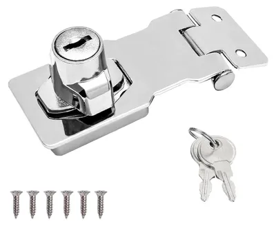 Produktbild von Drehknauf Sicherheitsüberfalle abschließbar Edelstahl Silber 3 Zoll